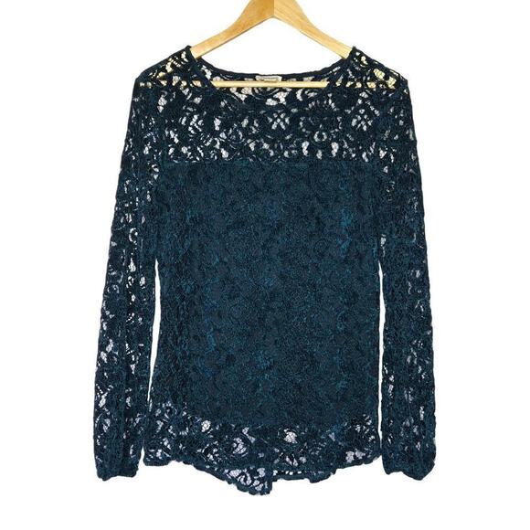 Sundance Womens Sheer Floral Lace Blouse Size M Boho Fairy Romantic Whimsigoth - Picture 1 of 8